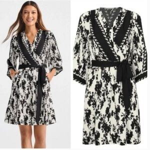CABI X Factor Dress Black White Size XL